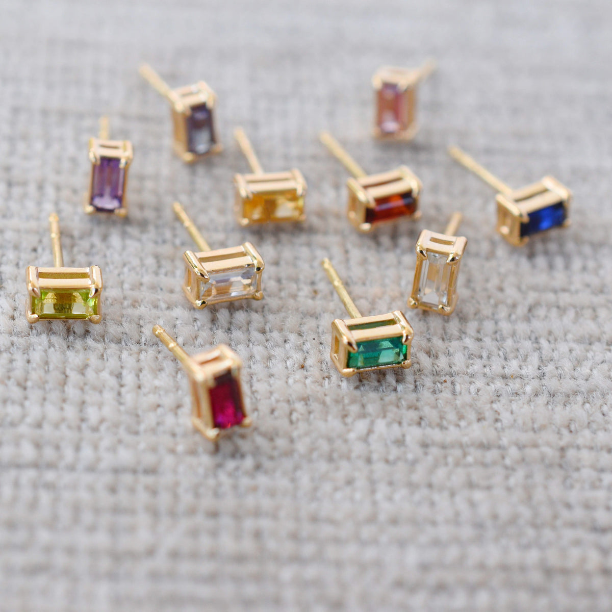 Providence Nantucket Blue Topaz Stud Earrings in 14k Gold (December)
