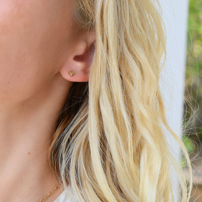Providence Peridot Stud Earrings in 14k Gold (August)
