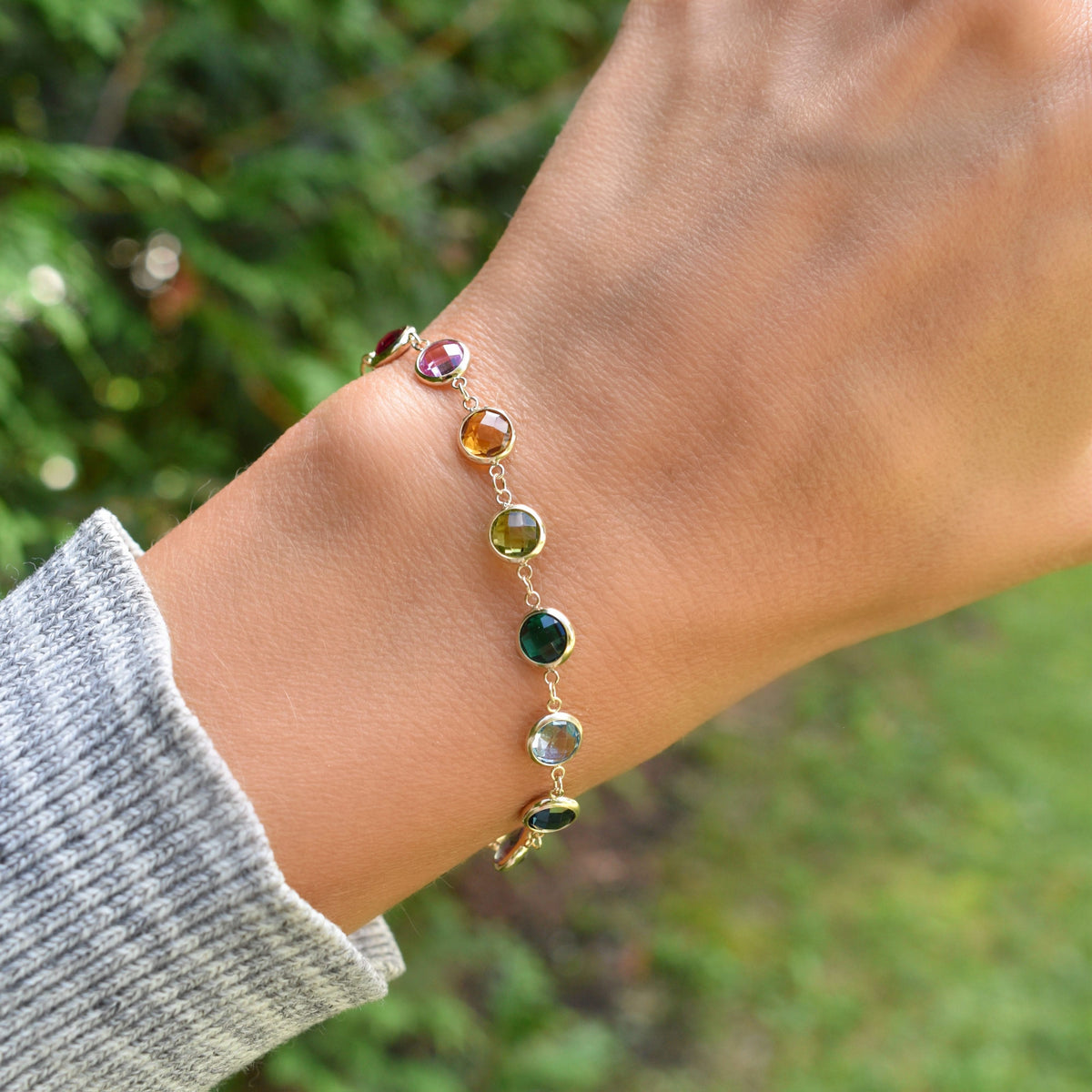 Rainbow Newport Grand Bracelet in 14k Gold