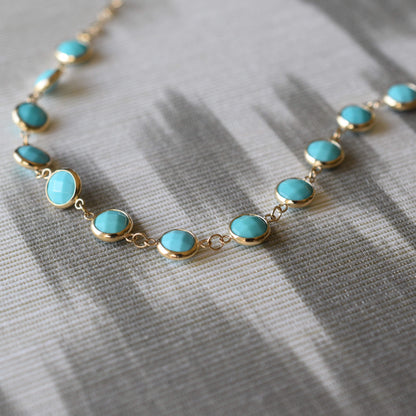 Newport Grand Turquoise Bracelet in 14k Gold (December)