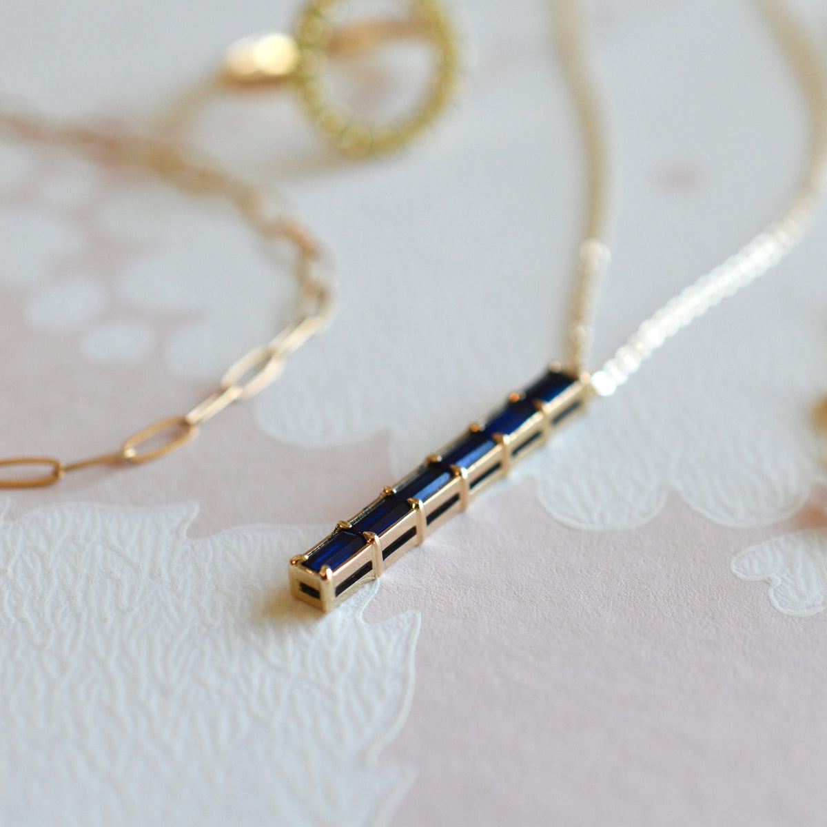 Providence 6 Sapphire Pendant in 14k Gold (September)
