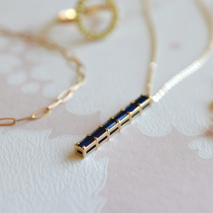 Providence 6 Sapphire Pendant in 14k Gold (September)