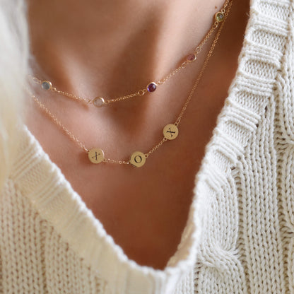 XOX Necklace in 14k Gold