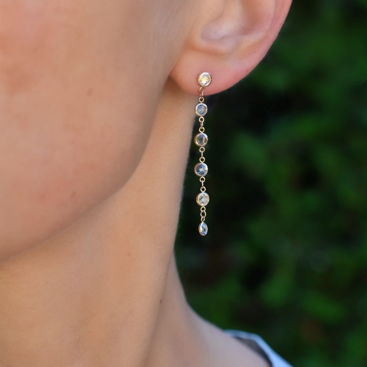 Petite 6 Birthstone Earrings in 14k Gold
