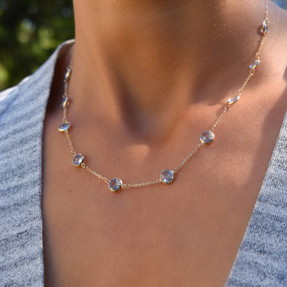 Grand 10 Birthstone Necklace in 14k Gold