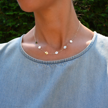 6 Letter Necklace in 14k Gold (Double Spacing)