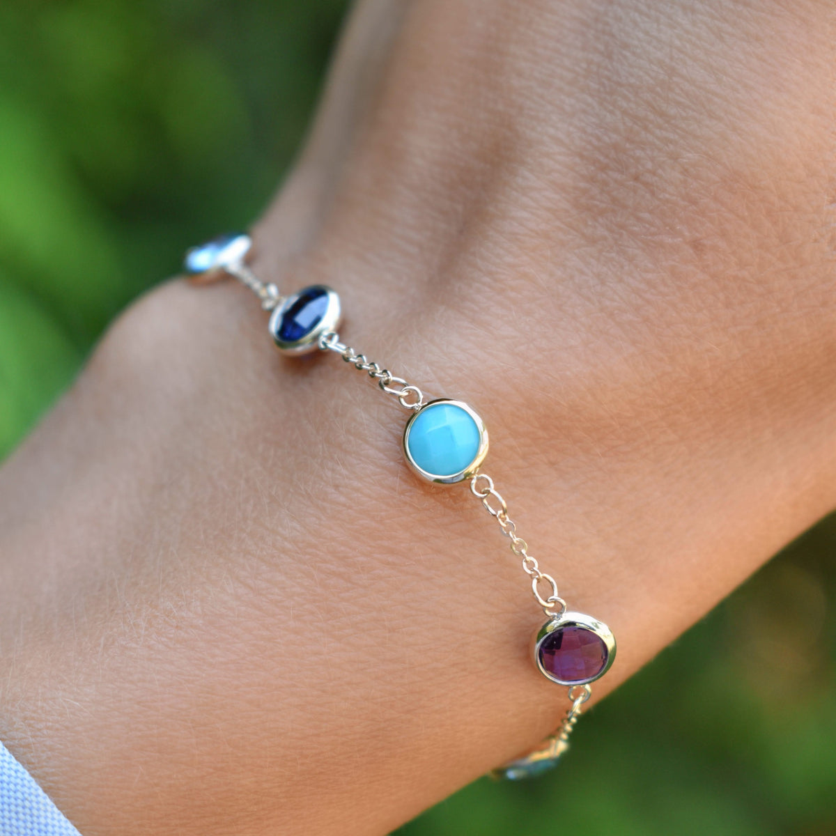 Grand 8 Birthstone Bracelet in 14k Gold