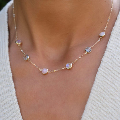 Grand 6 Birthstone Necklace in 14k Gold