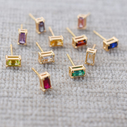 Providence Citrine Stud Earrings in 14k Gold (November)