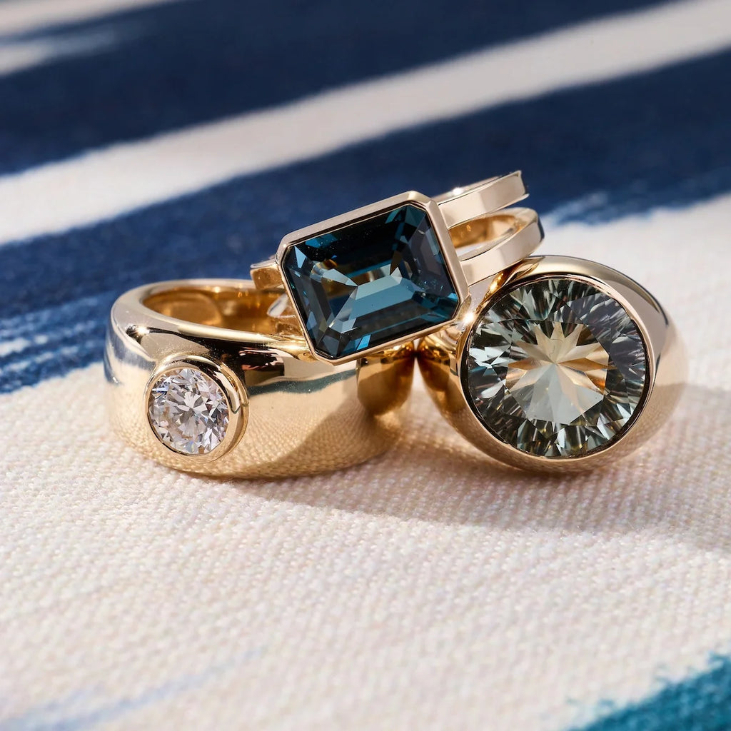 Jamestown Diamond Band Ring in 14k Gold (April)