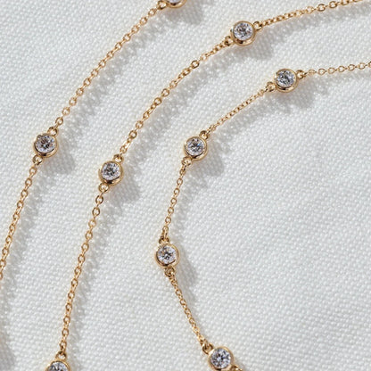 Bayberry Luxe 11 Diamond Necklace in 14k Gold (April)