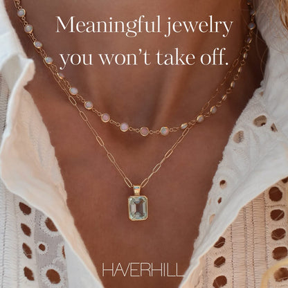 Newport Birthstone Necklace in 14k Gold