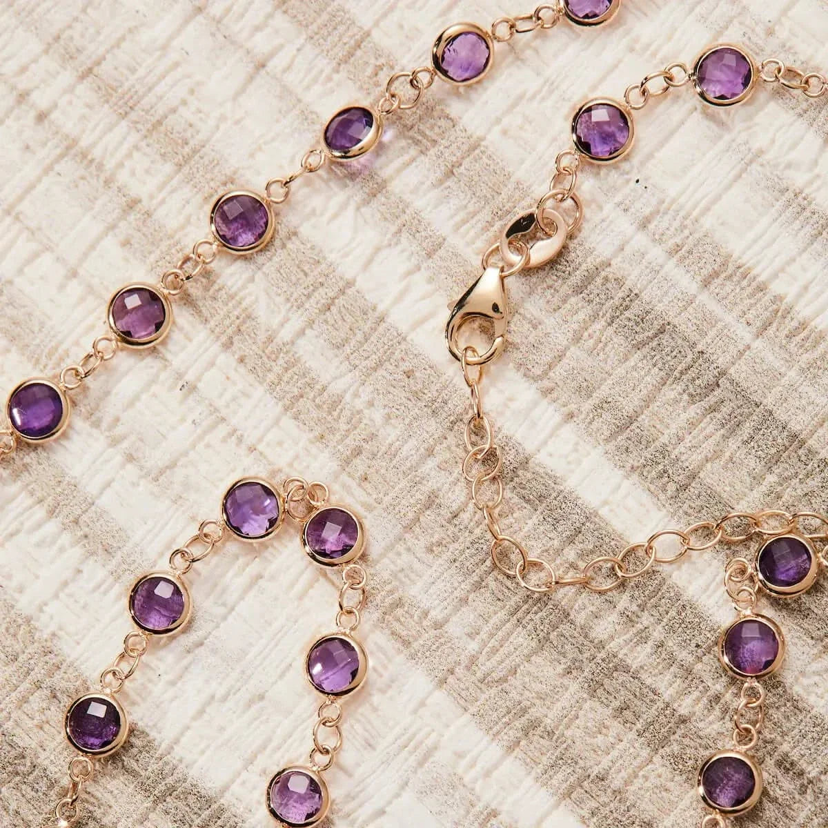 Newport Amethyst Necklace in 14k Gold (February)