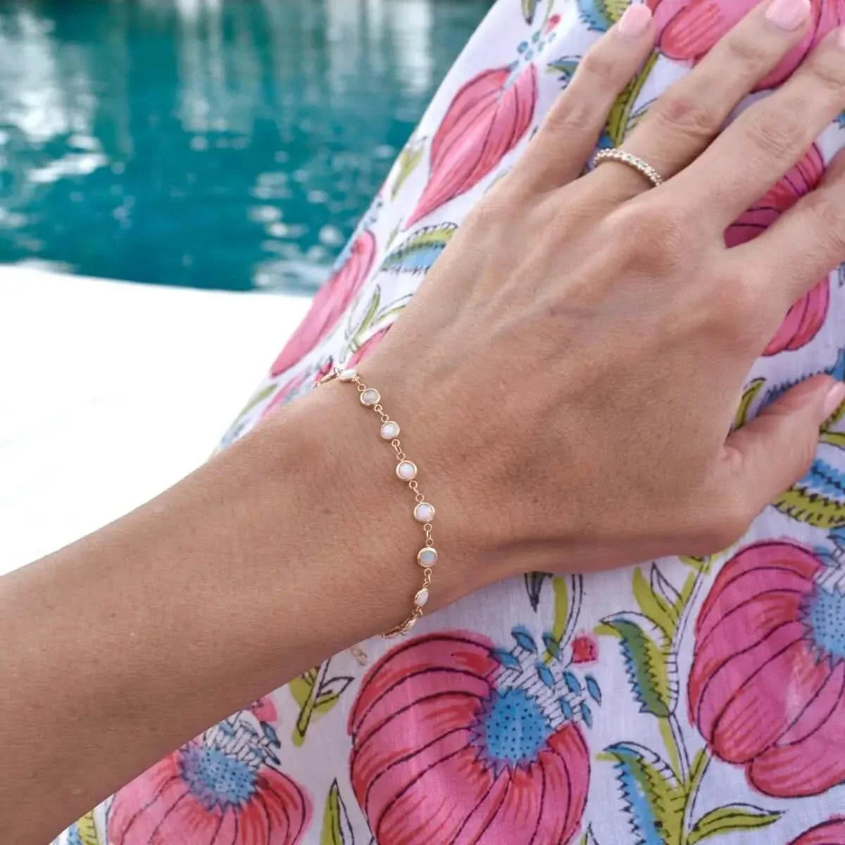 Newport Opal Bracelet in 14k Gold (October)