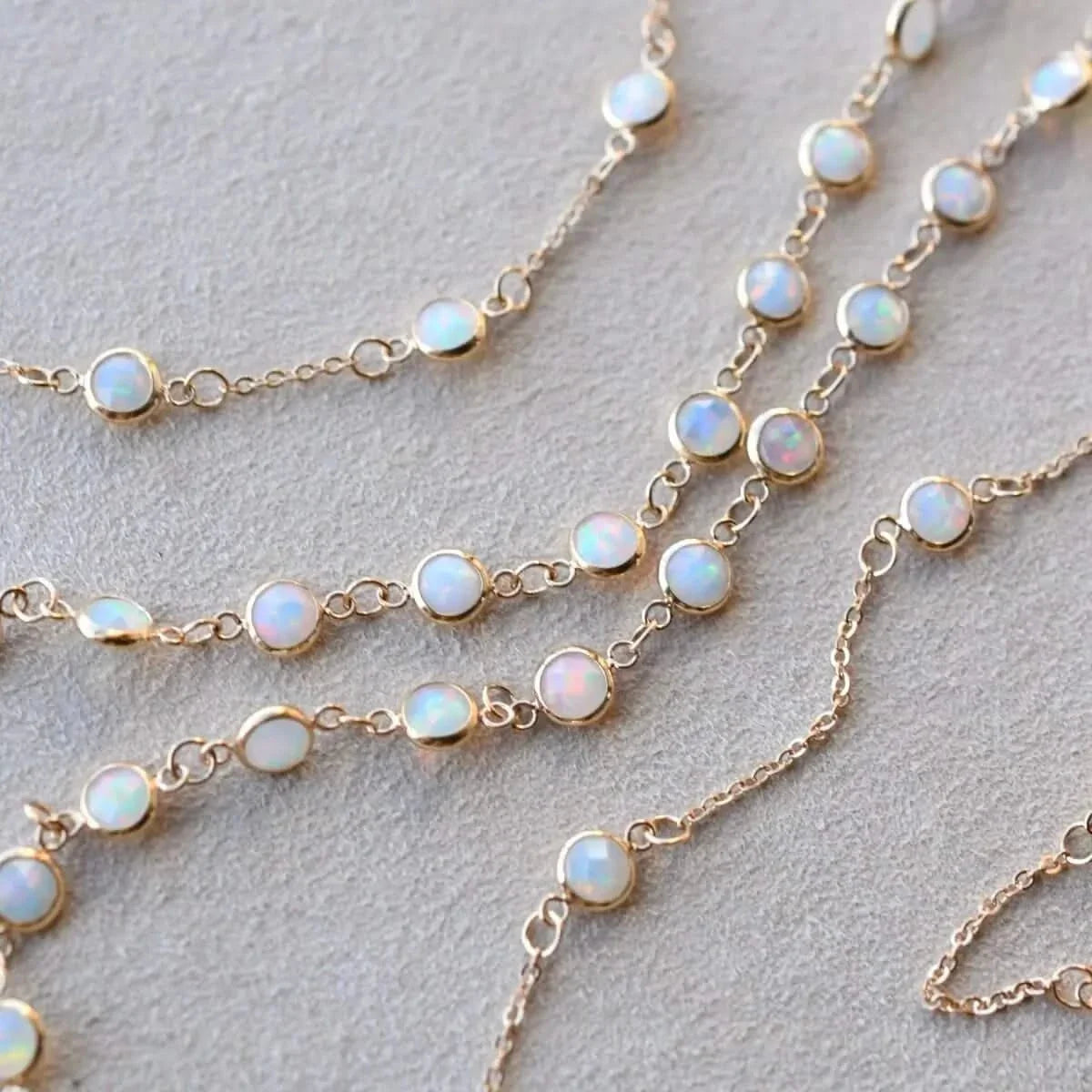 Newport Opal Bracelet in 14k Gold (October)