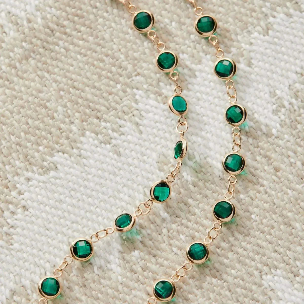 Newport Emerald Necklace in 14k Gold (May)