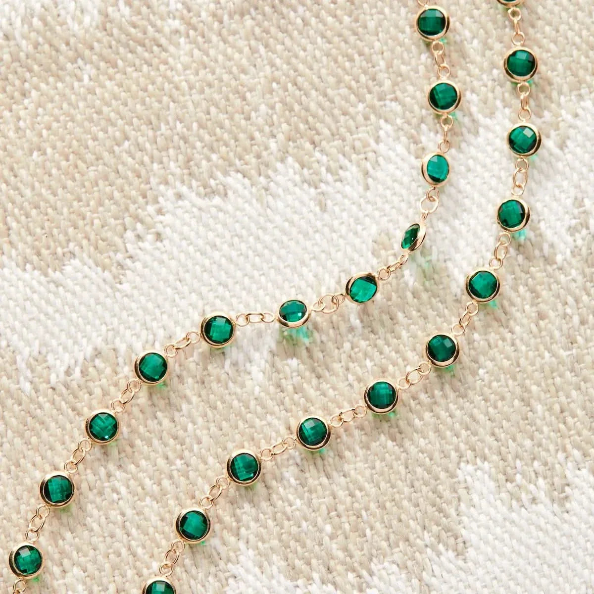 Newport Emerald Necklace in 14k Gold (May)