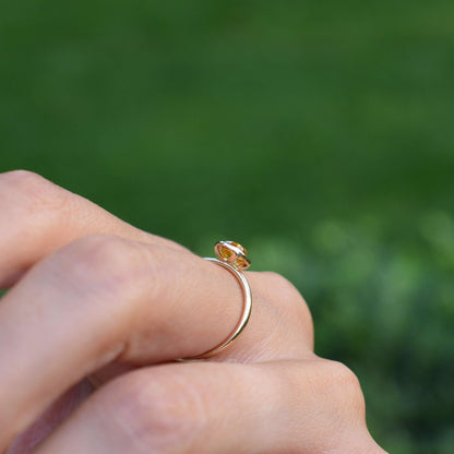 Grand Citrine Ring in 14k Gold (November)