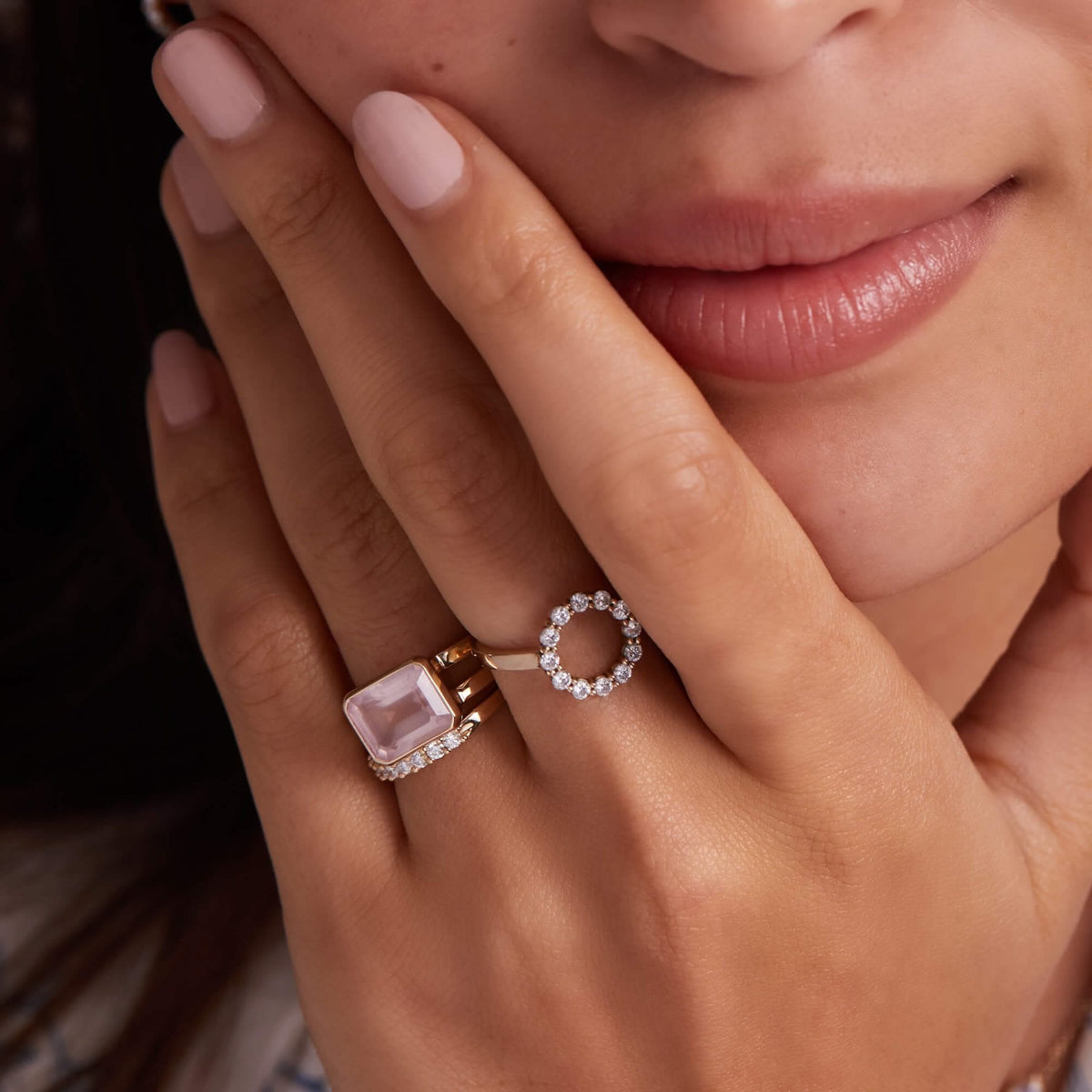 Warren Horizontal Birthstone Ring in 14k Gold