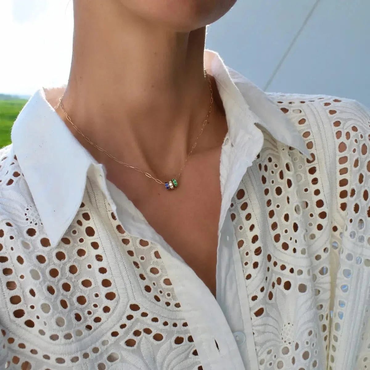 Rosecliff Emerald Bead in 14k Gold (May)