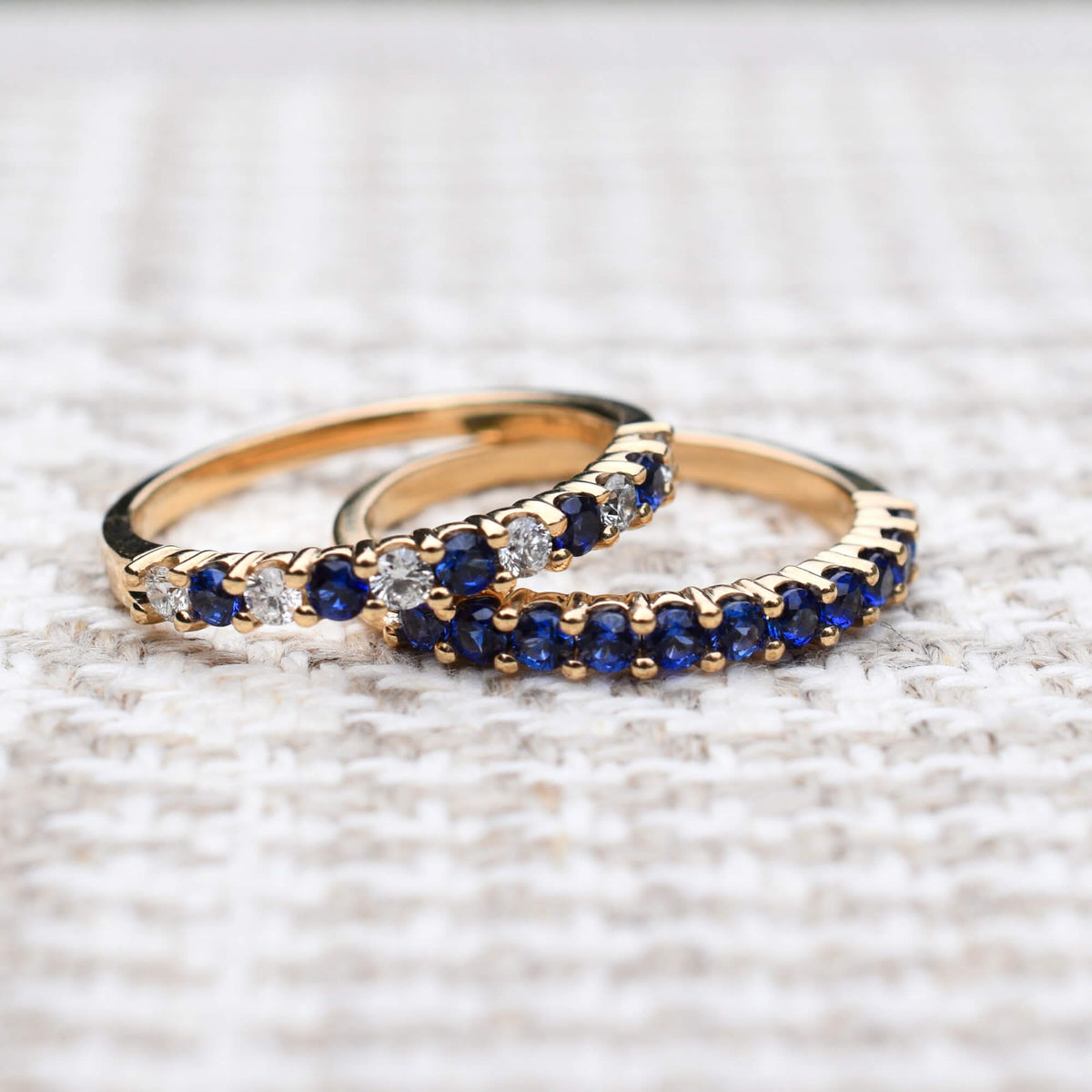 Rosecliff Sapphire Stackable Ring in 14k Gold (September)