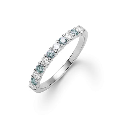 Rosecliff Diamond & Alexandrite Stackable Ring in 14k Gold (June)